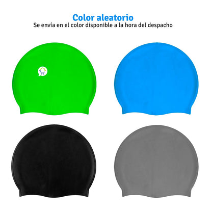 COMBO NATACIÓN GORRO SILICONA + TAMPONES